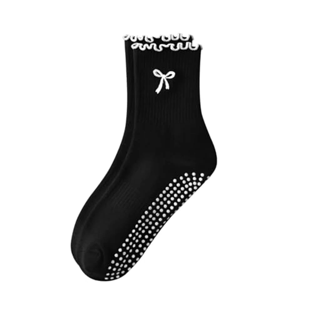 Sol & Core The Bow Collection — Non-Slip Pilates Grip Socks