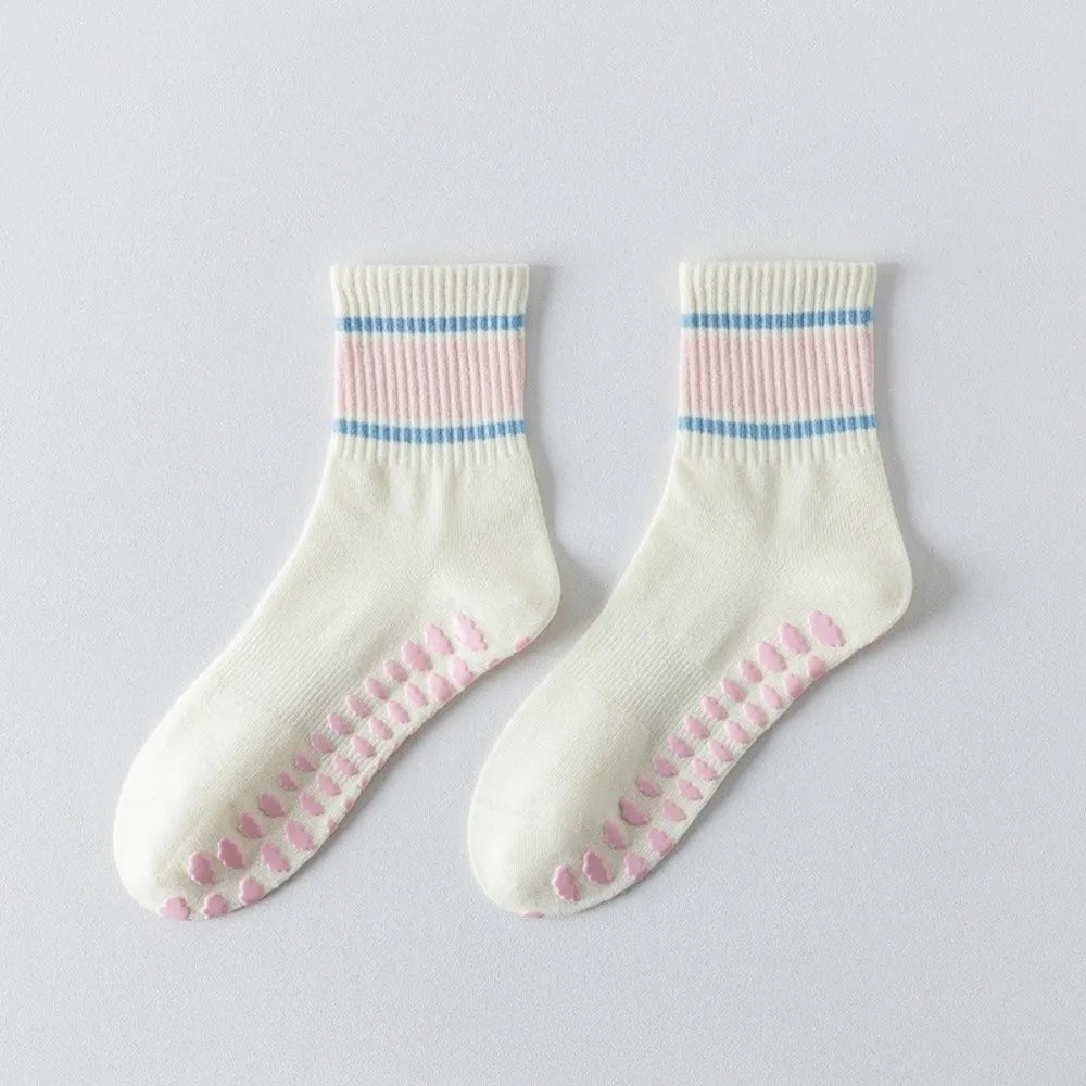Sol & Core The Stripe Edit — Non-Slip Cotton Grip Socks