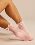 Sol & Core Ribbon Grip Socks — Pilates and Yoga Non-Slip Cotton Socks
