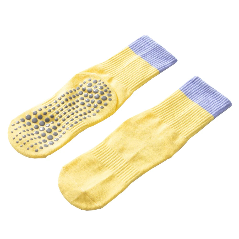 Fashion Color match Women's yoga socks Pilates anti-slip Tube cotton socks Sports Zumba Aerobic exercises fitness Floor Socks
