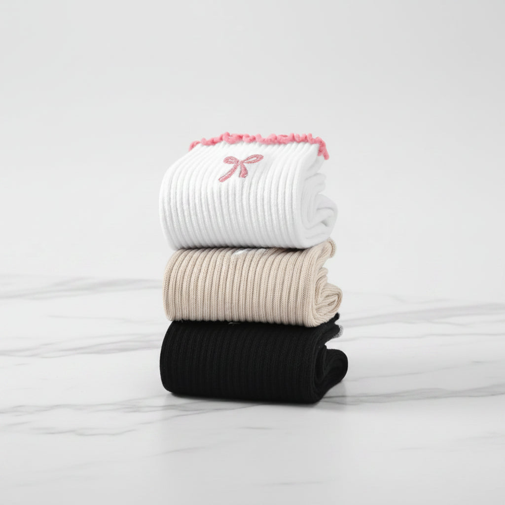 Sol & Core The Bow Collection — Non-Slip Pilates Grip Socks