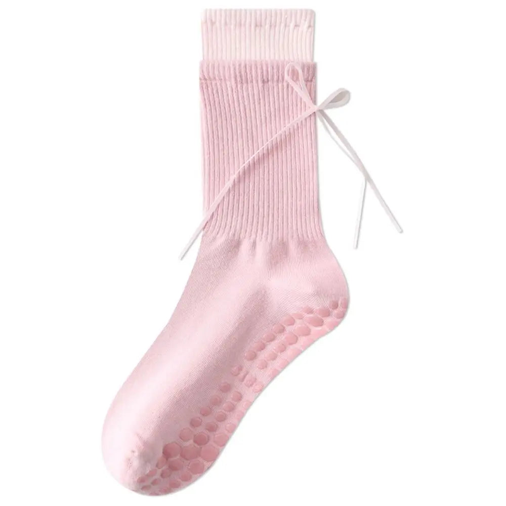 Sol & Core Ribbon Grip Socks — Pilates and Yoga Non-Slip Cotton Socks