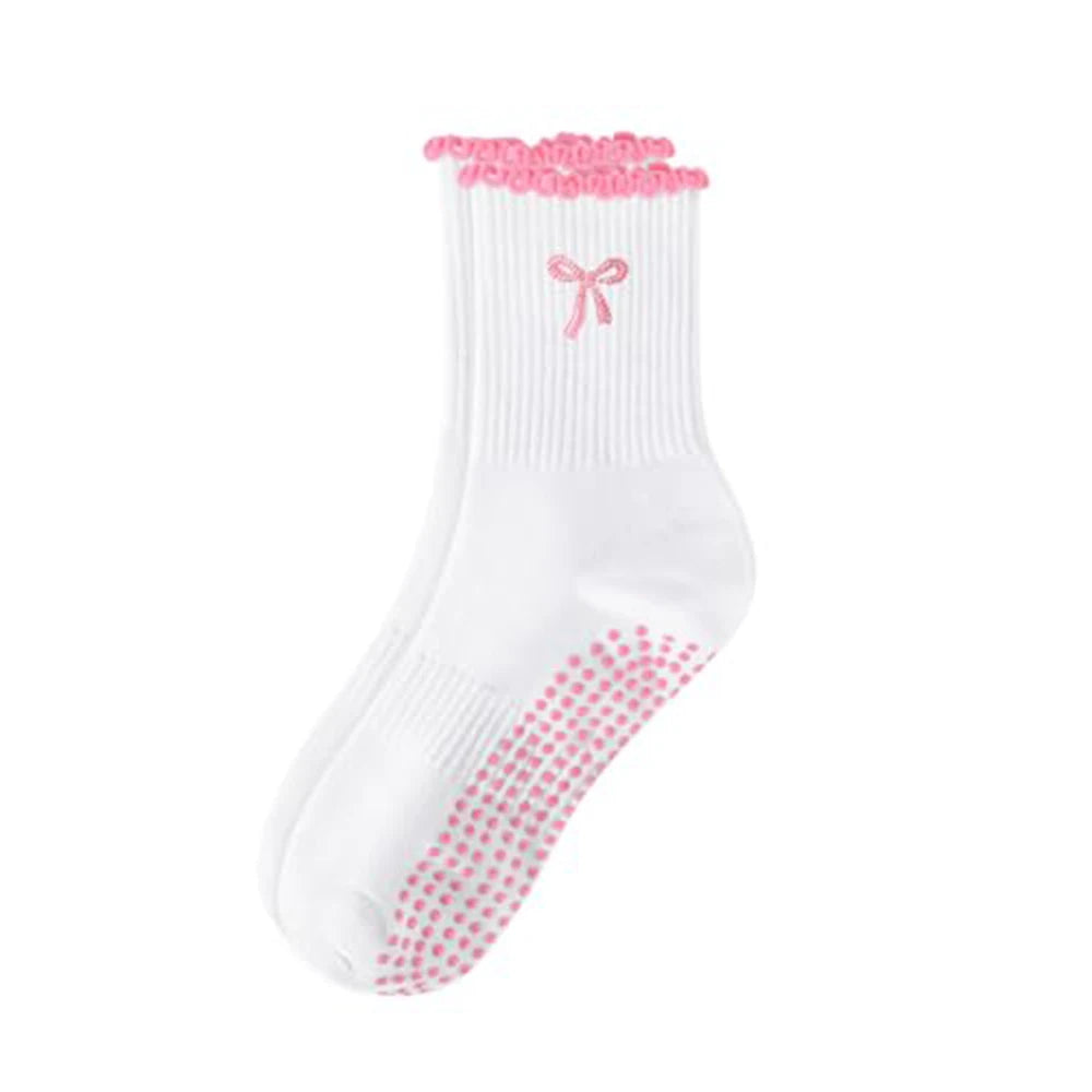 Sol & Core The Bow Collection — Non-Slip Pilates Grip Socks