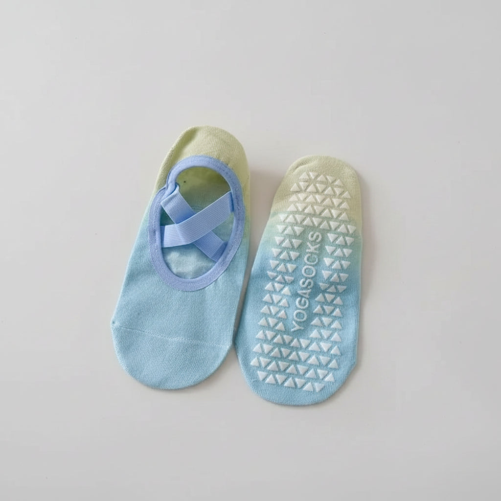Sol & Core The Ballerina Collection — Non-Slip Ombre Cross Strap Grip Socks