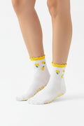 New Cotton Pilates Socks Harajuku Street Breathable Cherry Embroidery Socks Sweat-absorbent Casual Yoga Socks