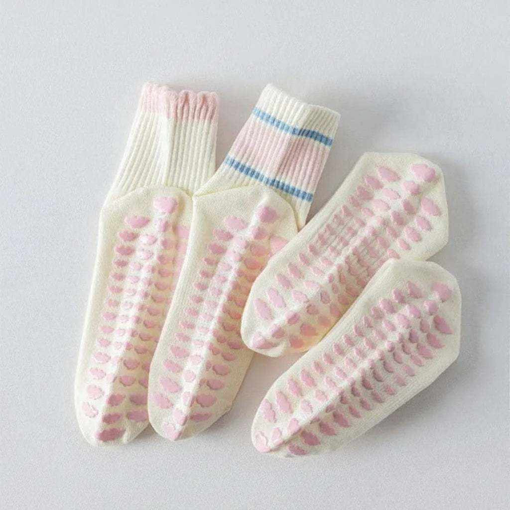 Sol & Core The Stripe Edit — Non-Slip Cotton Grip Socks