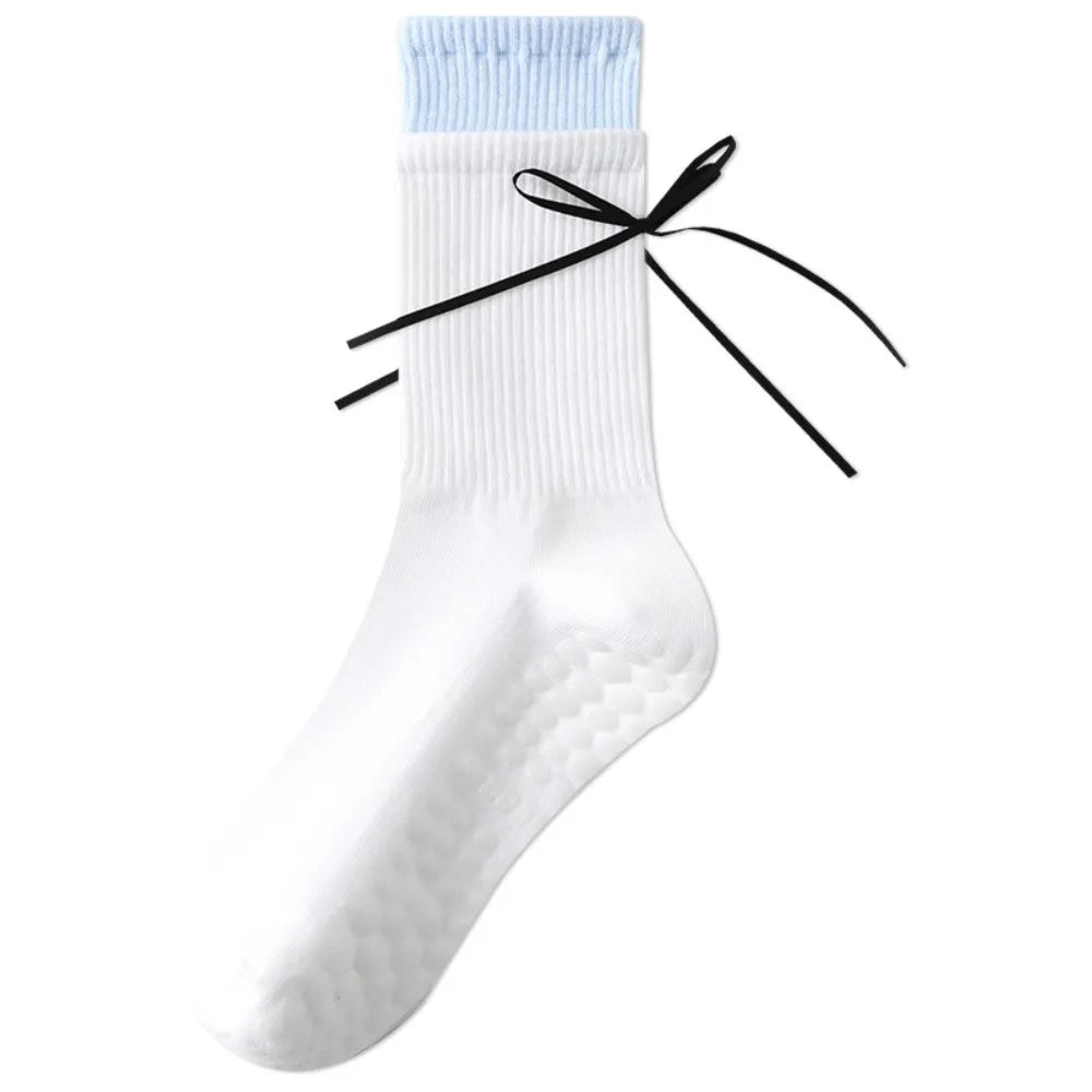 Sol & Core Ribbon Grip Socks — Pilates and Yoga Non-Slip Cotton Socks